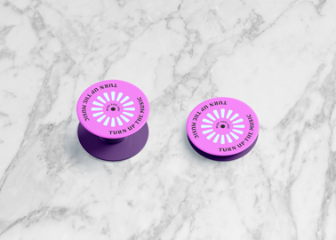 Folded and Unfolded Pop Sockets Top View
