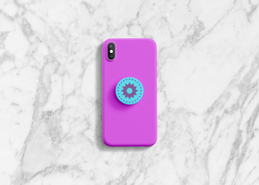 Folded Pop Socket Applied on a Smartphone