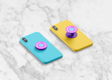 Smartphone Pop Sockets Side View