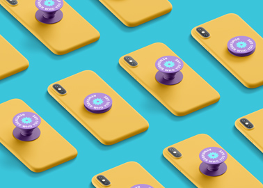 Multiple Pop Sockets Applied on Smartphones