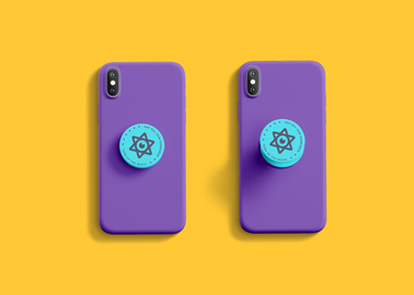 Smartphone Pop Sockets Top View