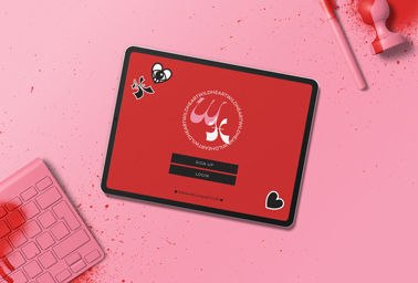 iPad Горизонтально с Канцелярскими Принадлежностями