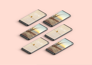 Smartphones Samsung Galaxy S10 isométricos