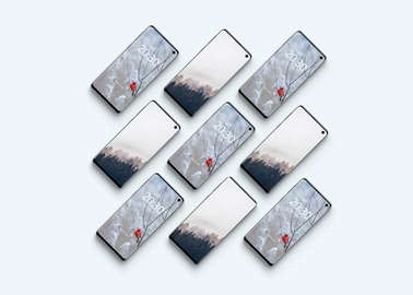 Smartphones Galaxy S10 alineados