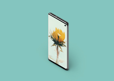 Samsung Galaxy S10 - vista superior ángulo derecho