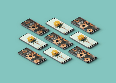 Smartphones Galaxy S10 isométricos