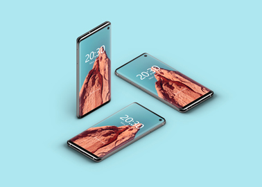 Tres smartphones Samsung Galaxy S10