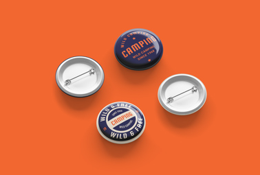 Isometric Button Badges Front and Back