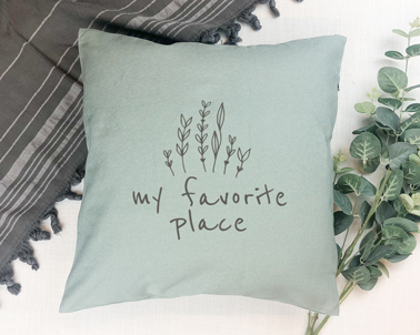 Cushion on a Fabric Background