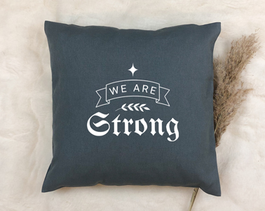 Cushion with Dry Plants on a Soft Fabric