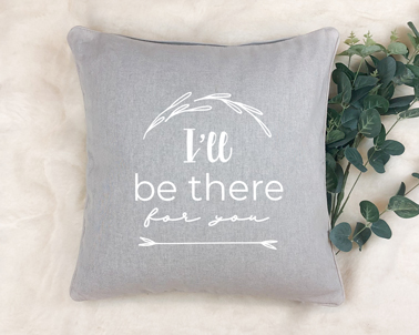 Cushion with Plants on a Soft Fabric