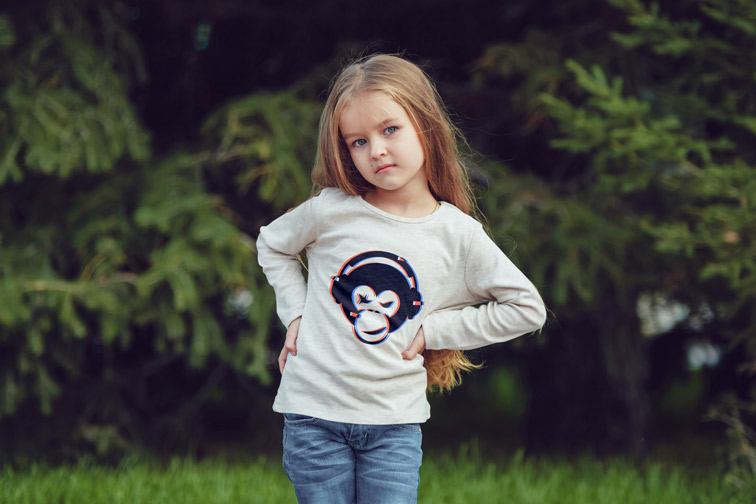 Little Girl Posing in the Park