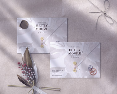 Two Wedding Envelopes with Ornaments