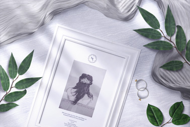 Фото Рамка с Обручальными Кольцами