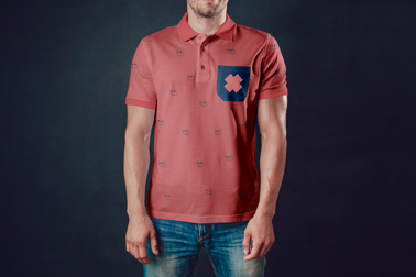 Men's Polo Shirt on a Dark Background