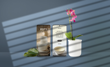 Zwei Galaxy S20 Smartphones mit Blumentopf