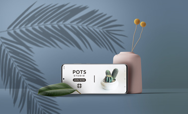 Horizontale Galaxie S20 mit einer Dekorvase