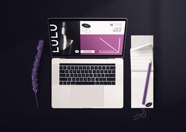 Laptop with Notebook and a Pencil