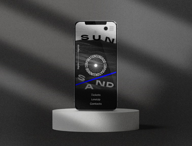 iPhone on a Rock Podium Stand