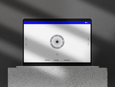 Laptop on a Rock Podium Stand