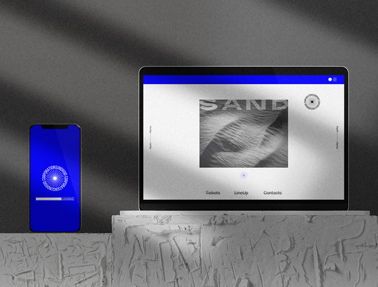 iPhone and Laptop on Rock Podium Stands