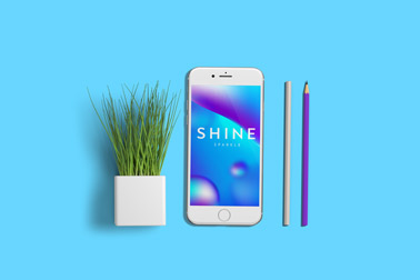 Смартфон и растение