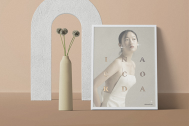 Tabletop Frame with a Flower Vase