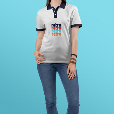 Woman in a Polo Shirt Posing on Camera