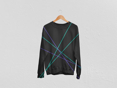 Black Sweatshirt Hanging on a Hanger