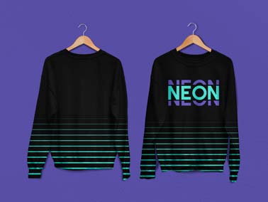 Two Black Sweatshirts Back and Front View