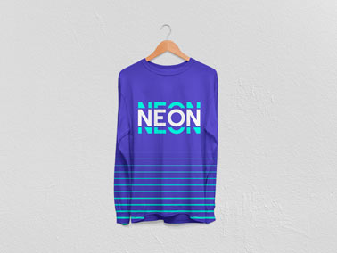 Blue Sweatshirt Hanging on a Wooden Hanger