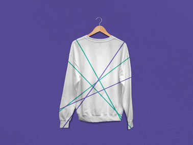 White Sweatshirt Hanging on a Wooden Hanger