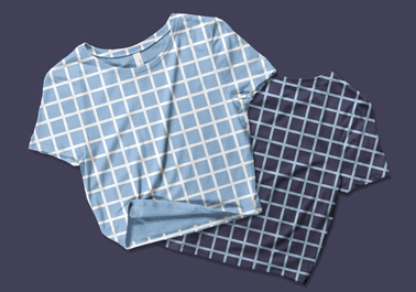 Two Crop Tops on a Navy Background