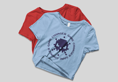 Two Crop Tops Laid Out on One Another