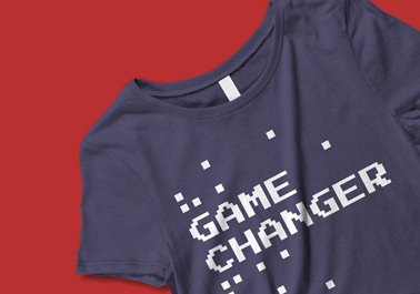 Zoom-in View of Navy Crop Top