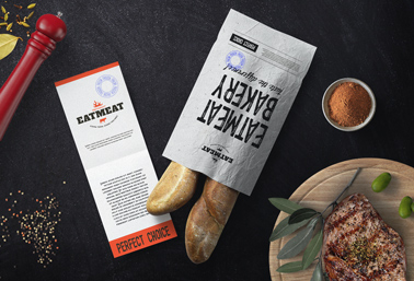 Bread Package with Leaflet and Ingredients