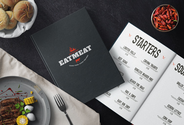 Open and Closed Menus on a Dining Table