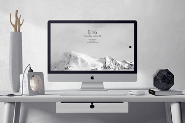 iMac Desktop with Modern Decors