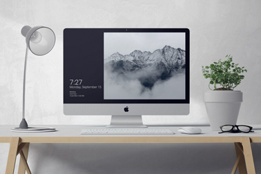 iMac Set on a Clean Styled Desktop