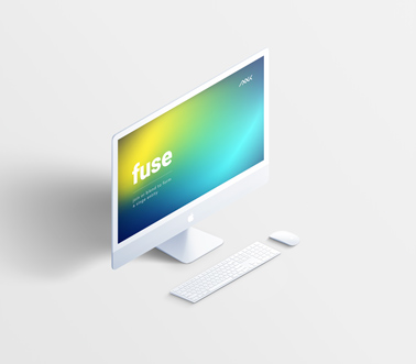 iMac Set on a White Background