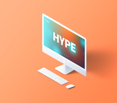 iMac Set on an Orange Background