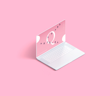 White MacBook Left Side View