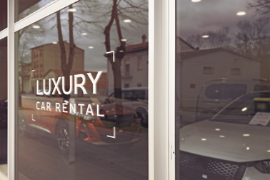 Window Signage for a Car Rental
