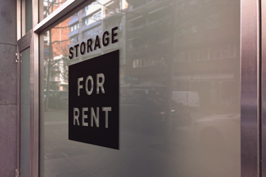 For Rent Window Signage Right Side View