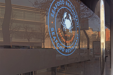 Panoramic Window Signage Left Side View