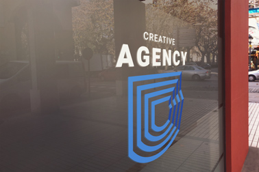 Logo Signage on an Office Window