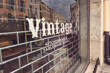 Wrought Window Signage Left Side View