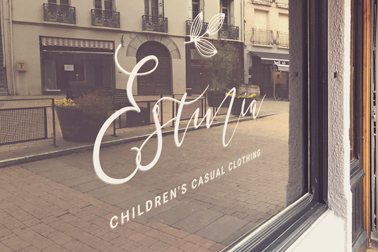 Shop Window Signage Left Side View