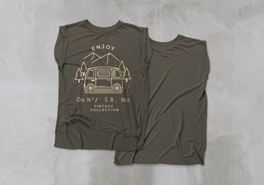 Two Muscle Tank Tops Front and Back View