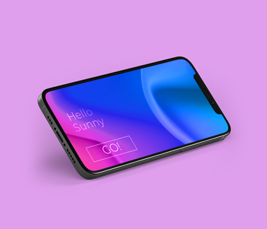 Horizontal iPhone 12 Left Side View